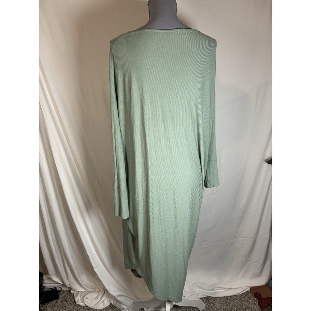 💰Miracle Berry Womens Medium Maxi Dress Gray Stretch Jersey Tapered leg Dolman - Picture 3 of 9
